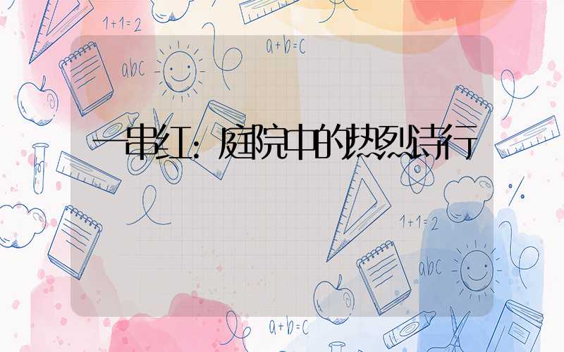 一串红:庭院中的热烈诗行