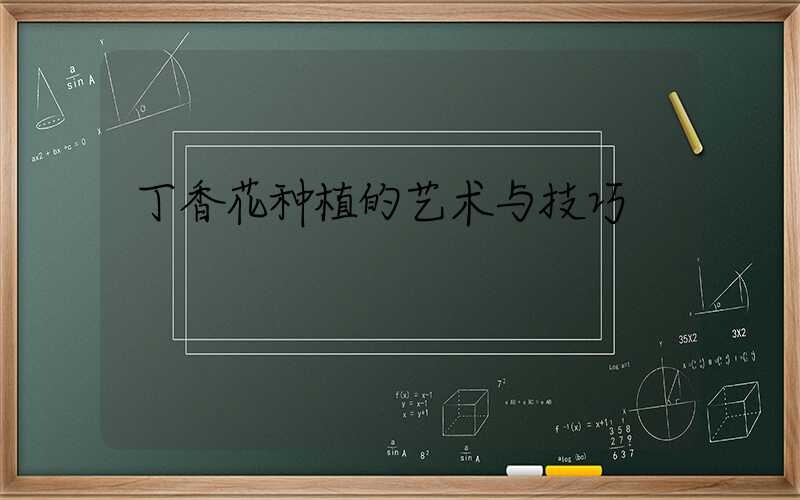 丁香花种植的艺术与技巧