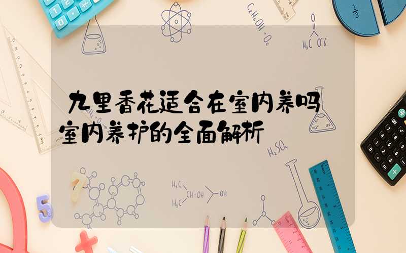 九里香花适合在室内养吗:室内养护的全面解析