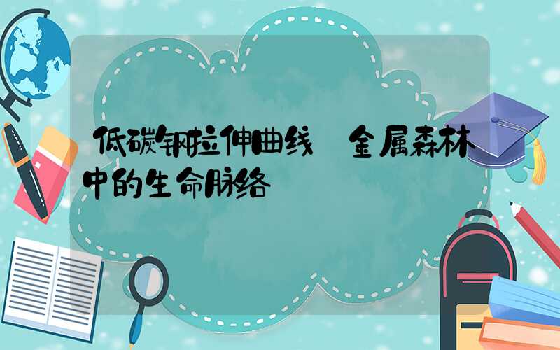 低碳钢拉伸曲线:金属森林中的生命脉络