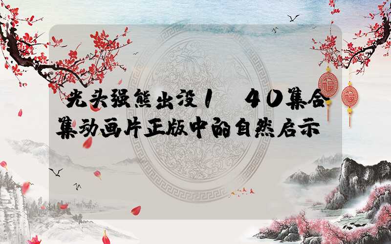 光头强熊出没1-40集合集动画片正版中的自然启示