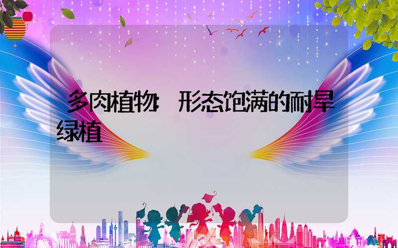 多肉植物:形态饱满的耐旱绿植