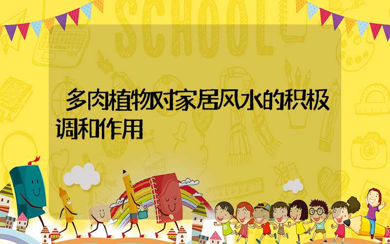 多肉植物对家居风水的积极调和作用