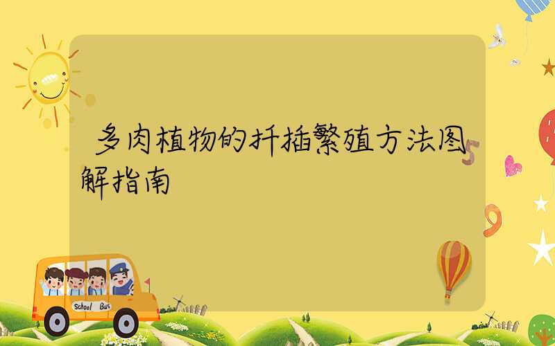 多肉植物的扦插繁殖方法图解指南