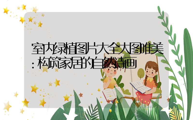 室内绿植图片大全大图唯美：构筑家居的自然诗画