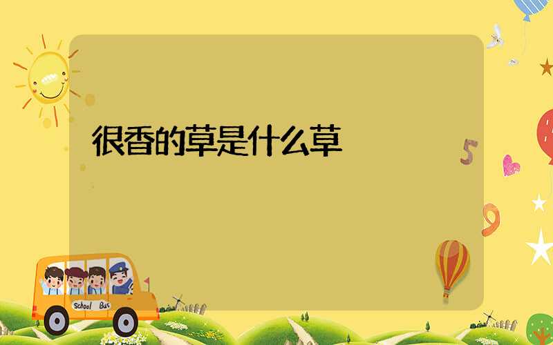 很香的草是什么草