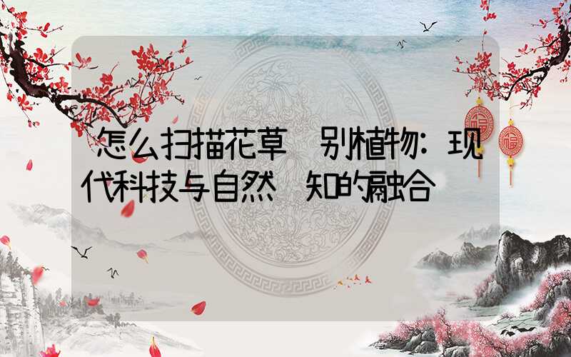 怎么扫描花草识别植物:现代科技与自然认知的融合