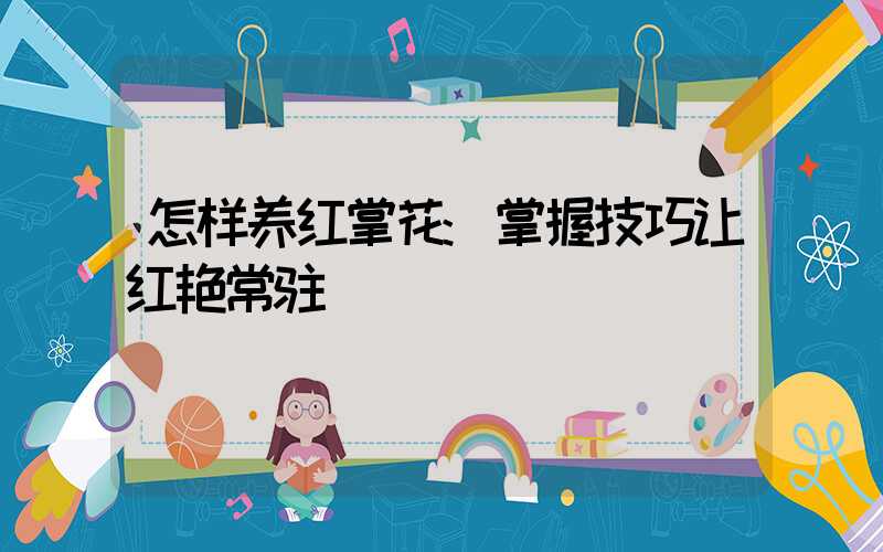 怎样养红掌花:掌握技巧让红艳常驻