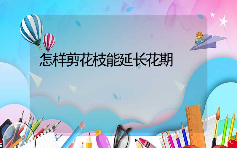 怎样剪花枝能延长花期