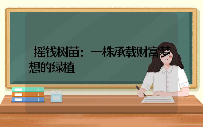 摇钱树苗：一株承载财富梦想的绿植