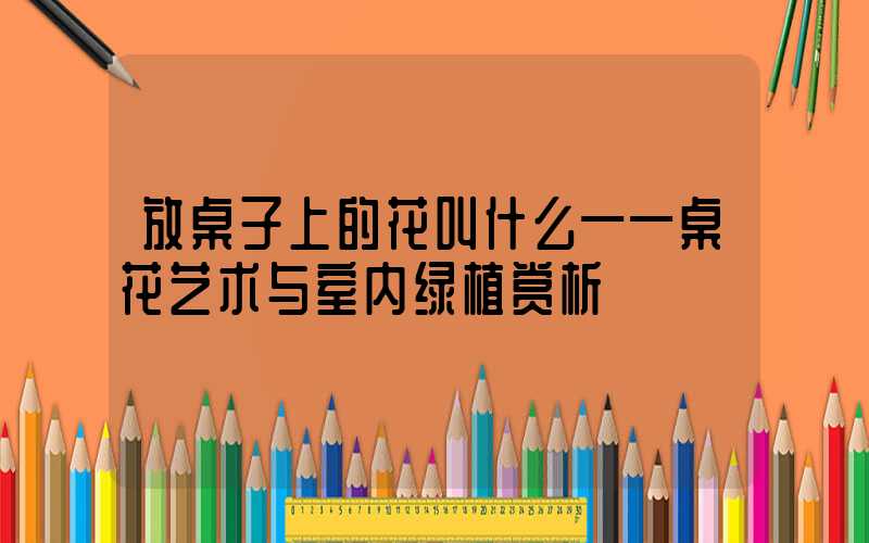 放桌子上的花叫什么——桌花艺术与室内绿植赏析