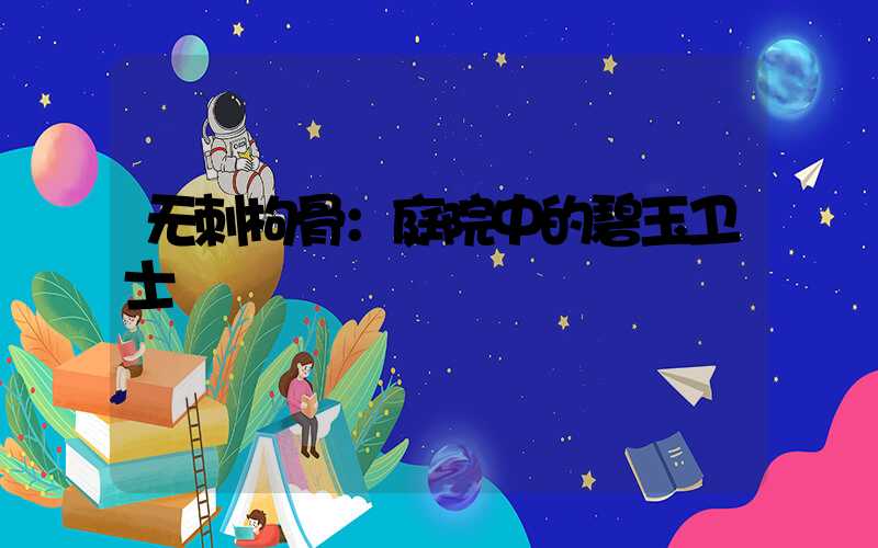 无刺枸骨：庭院中的碧玉卫士