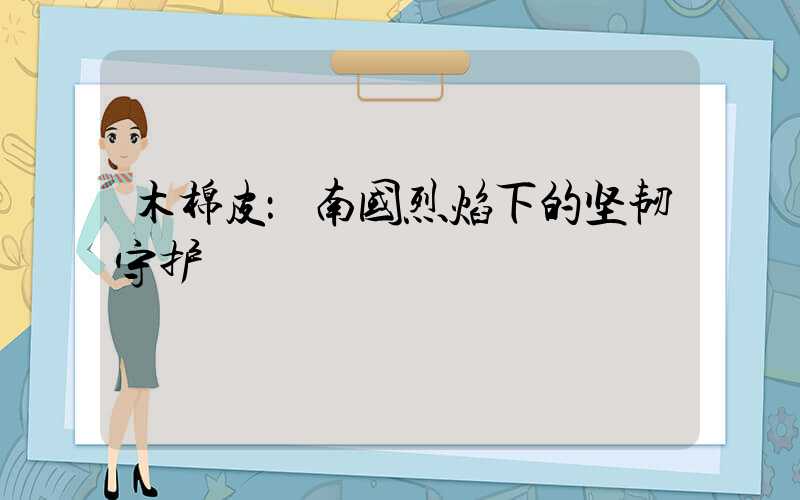 木棉皮：南国烈焰下的坚韧守护