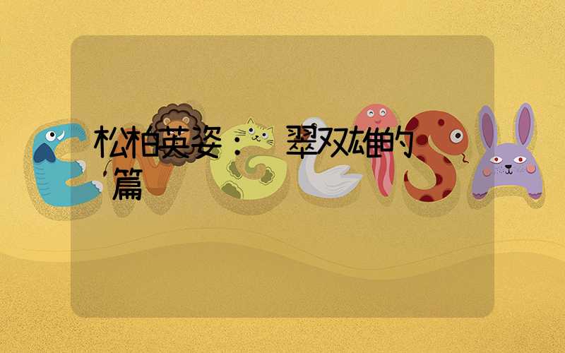 松柏英姿：苍翠双雄的视觉诗篇