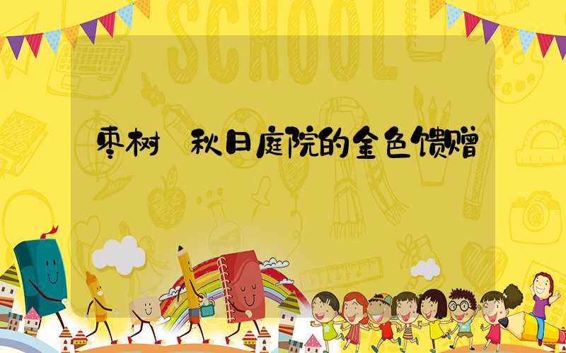 枣树:秋日庭院的金色馈赠