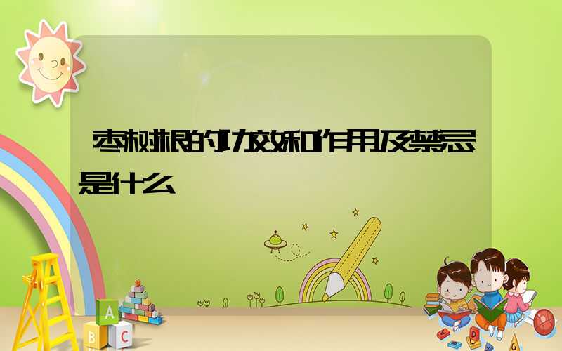 枣树根的功效和作用及禁忌是什么