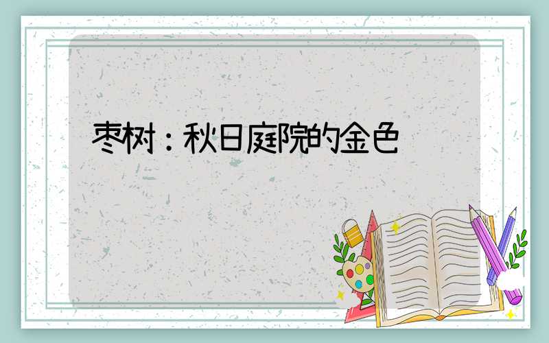 枣树：秋日庭院的金色馈赠