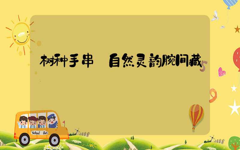 树种手串:自然灵韵腕间藏