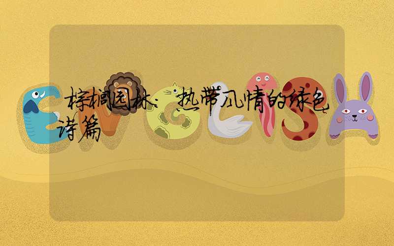 棕榈园林：热带风情的绿色诗篇