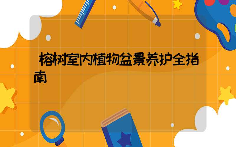 榕树室内植物盆景养护全指南