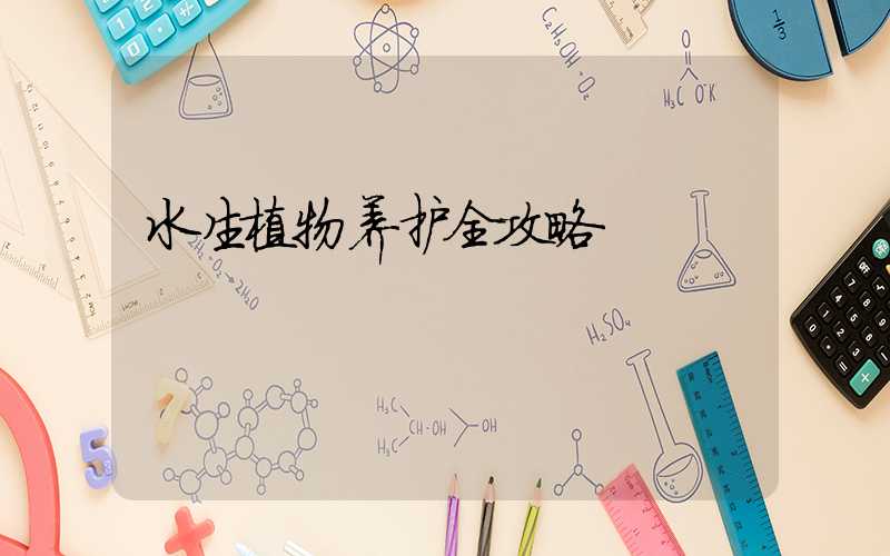 水生植物养护全攻略