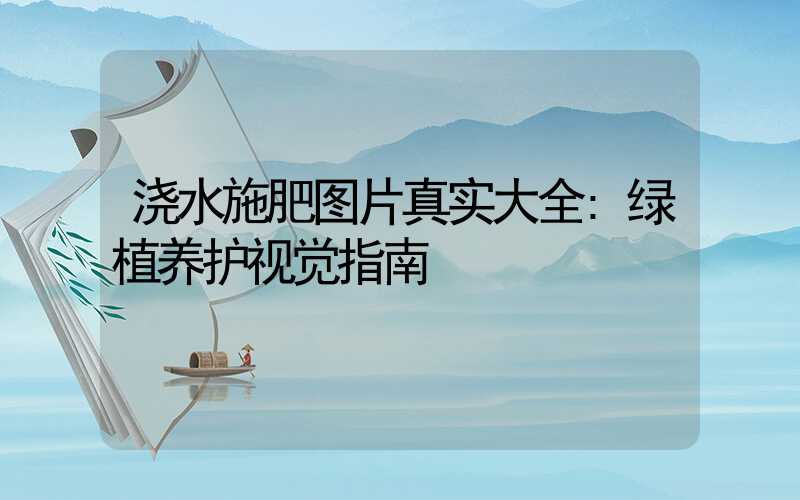 浇水施肥图片真实大全:绿植养护视觉指南