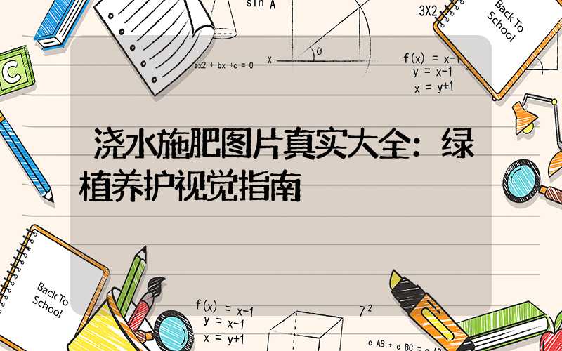 浇水施肥图片真实大全：绿植养护视觉指南