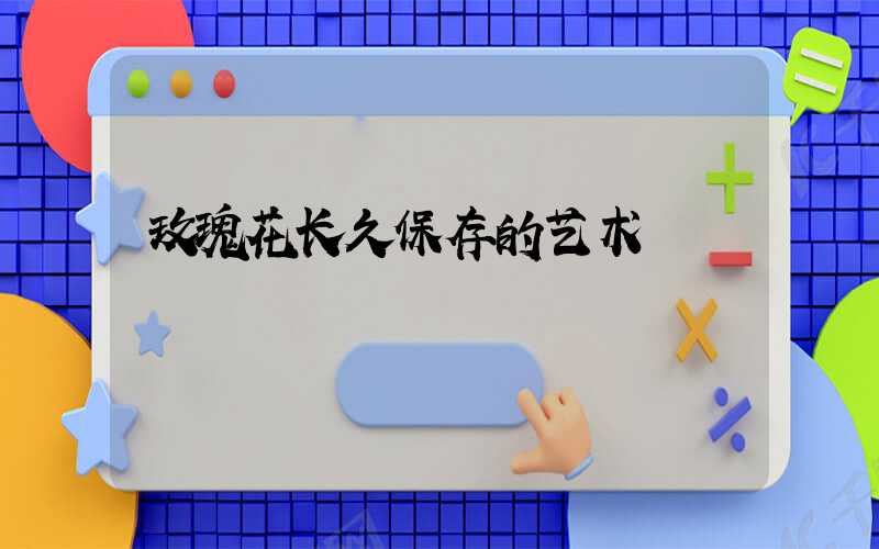 玫瑰花长久保存的艺术
