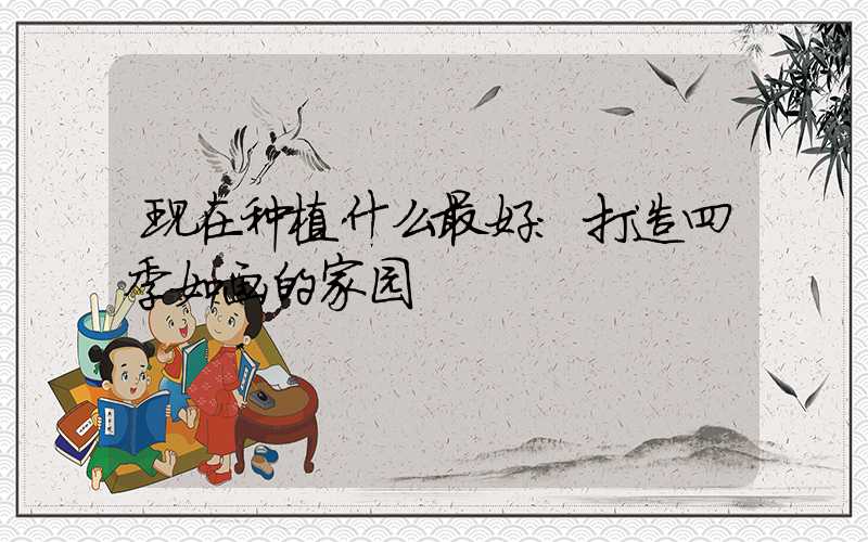 现在种植什么最好:打造四季如画的家园