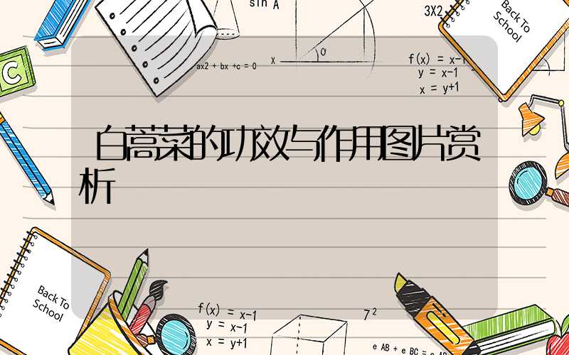 白蒿菜的功效与作用图片赏析