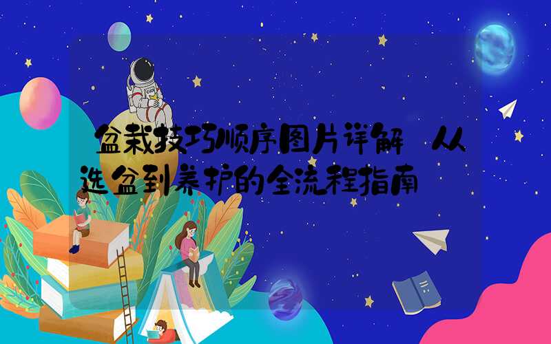 盆栽技巧顺序图片详解:从选盆到养护的全流程指南
