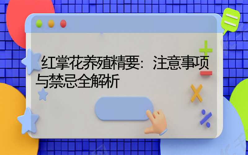 红掌花养殖精要:注意事项与禁忌全解析