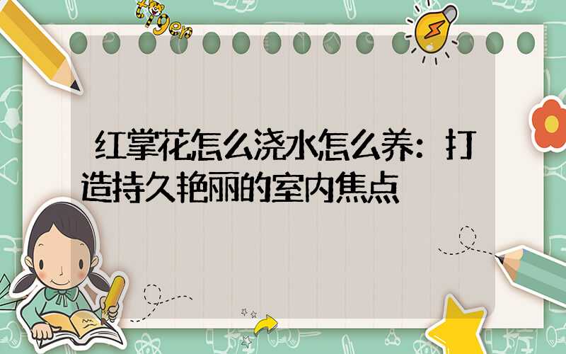 红掌花怎么浇水怎么养：打造持久艳丽的室内焦点