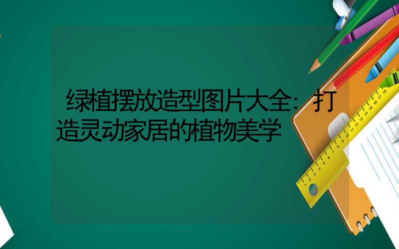 绿植摆放造型图片大全:打造灵动家居的植物美学