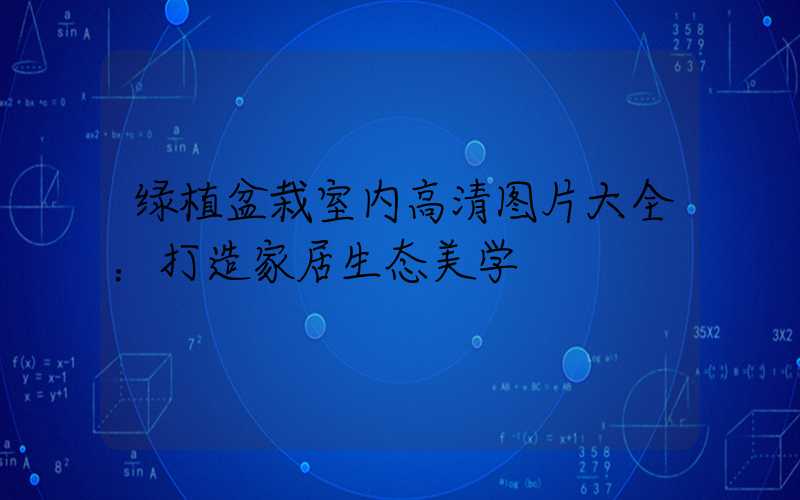 绿植盆栽室内高清图片大全：打造家居生态美学