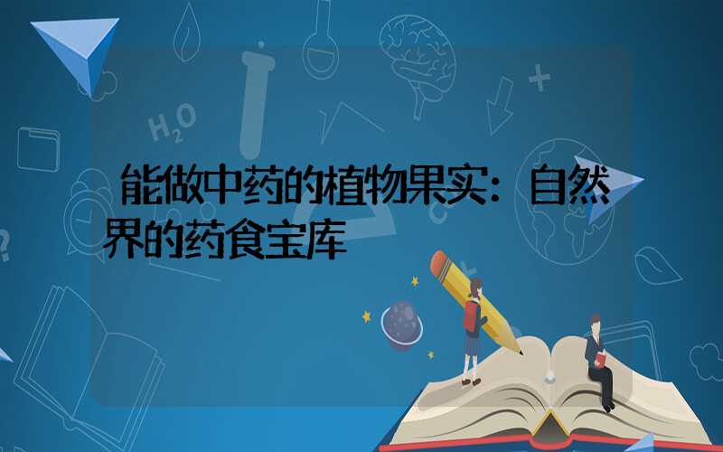 能做中药的植物果实：自然界的药食宝库