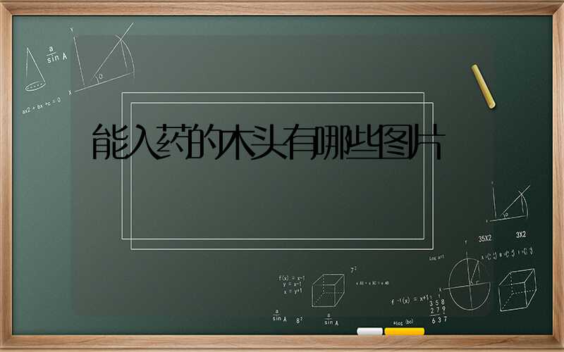 能入药的木头有哪些图片