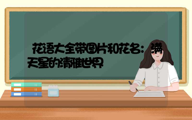 花语大全带图片和花名：满天星的清雅世界