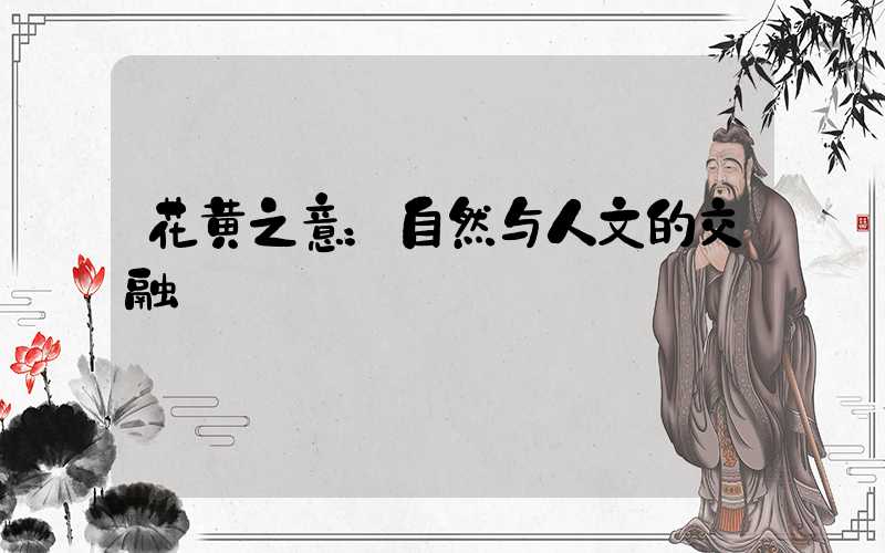 花黄之意：自然与人文的交融