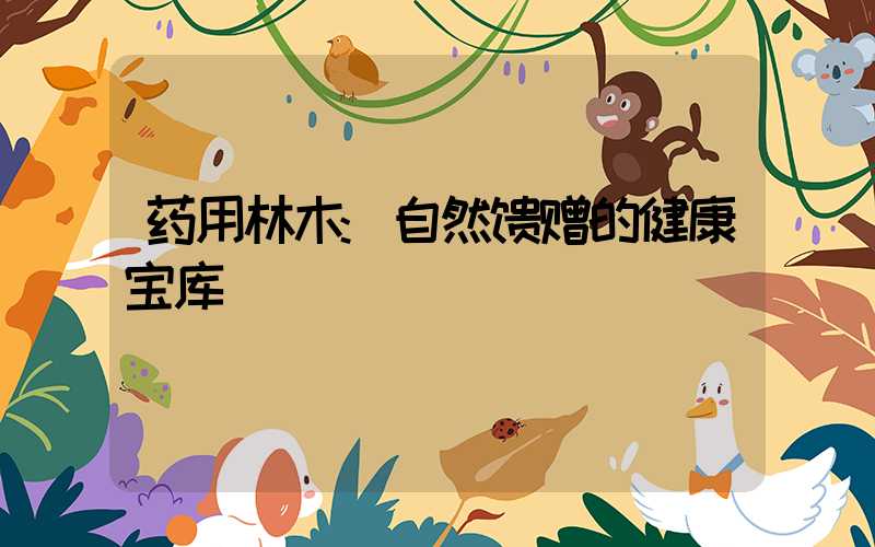 药用林木:自然馈赠的健康宝库