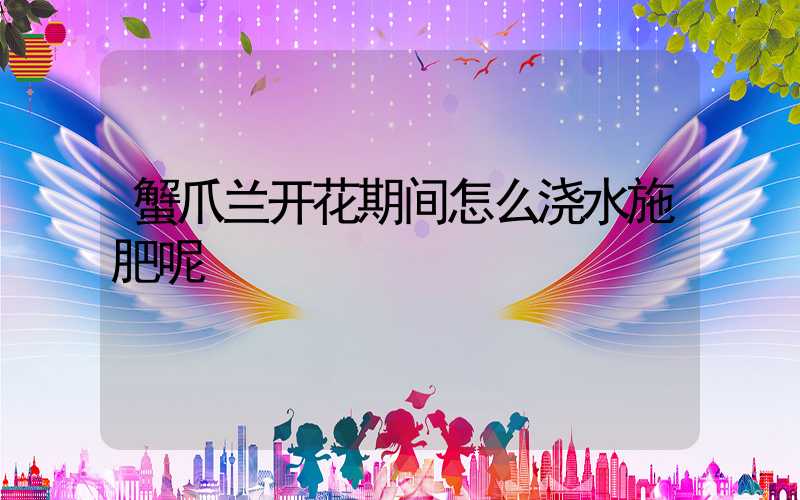 蟹爪兰开花期间怎么浇水施肥呢