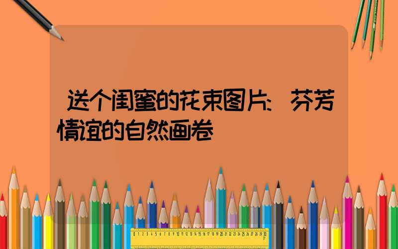 送个闺蜜的花束图片:芬芳情谊的自然画卷