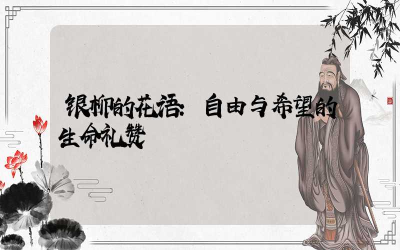 银柳的花语：自由与希望的生命礼赞