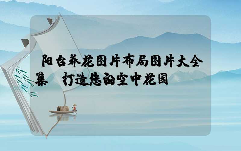 阳台养花图片布局图片大全集:打造您的空中花园