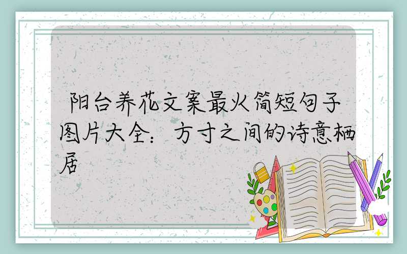 阳台养花文案最火简短句子图片大全：方寸之间的诗意栖居