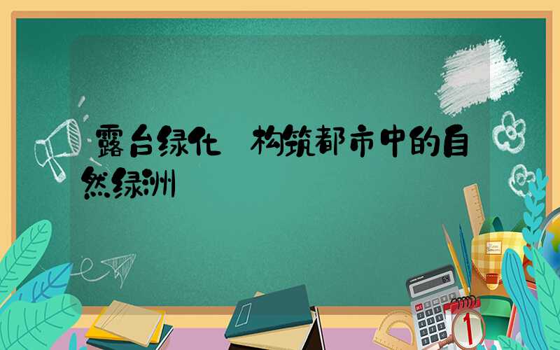 露台绿化:构筑都市中的自然绿洲