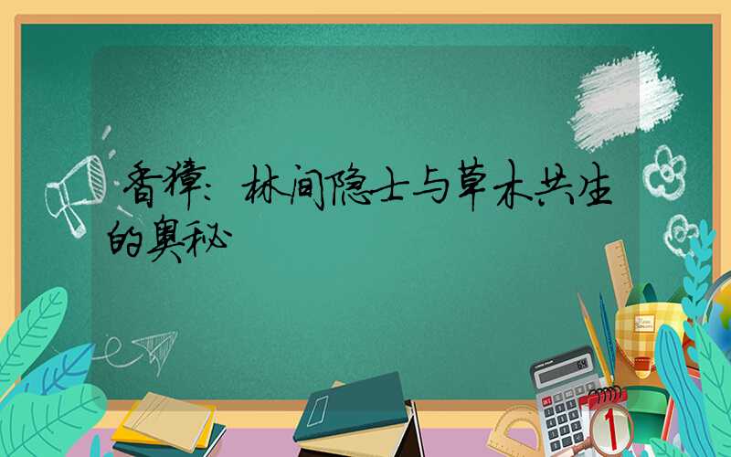 香獐：林间隐士与草木共生的奥秘