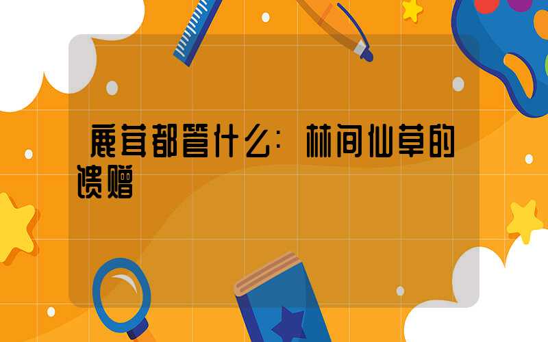 鹿茸都管什么:林间仙草的馈赠