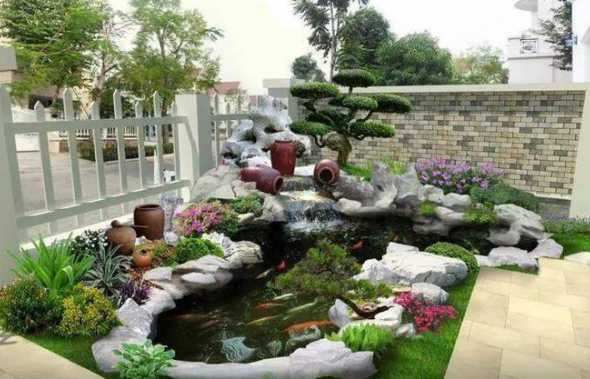 别墅庭院水池如何设计 庭院水池