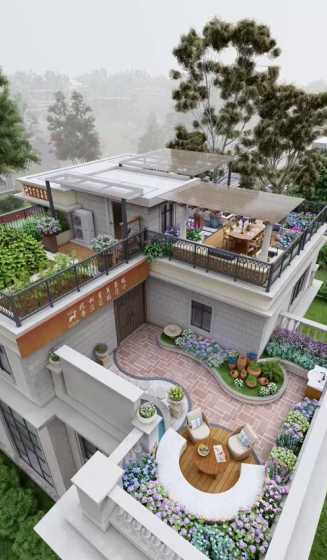 屋顶花园设计如何上人 平屋顶和坡屋顶是如何划分的